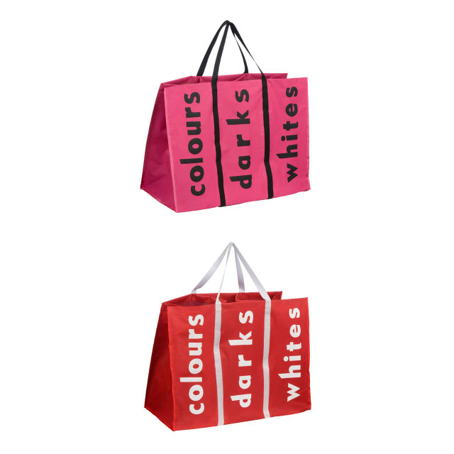 Premier Housewares Red 3 Section Laundry Bag