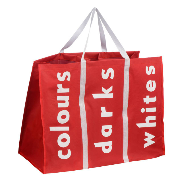 premier housewares Red 3 Section Laundry Bag