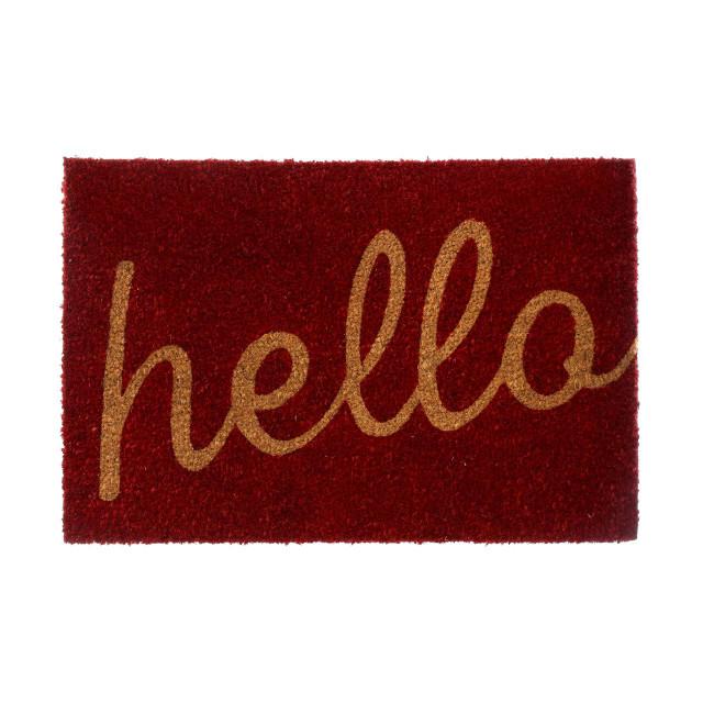 premier housewares Red Hello Coir Doormat
