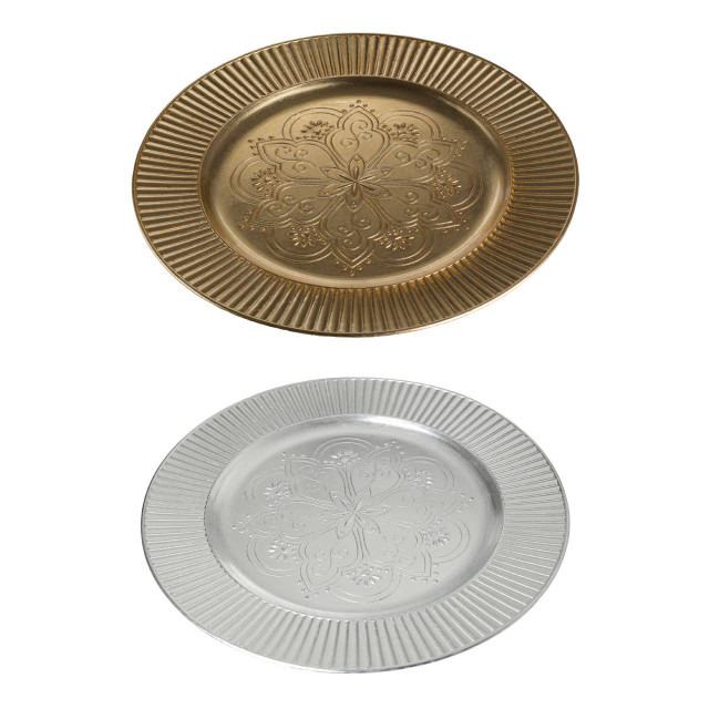 Premier Housewares Redbud Silver Charger Plate