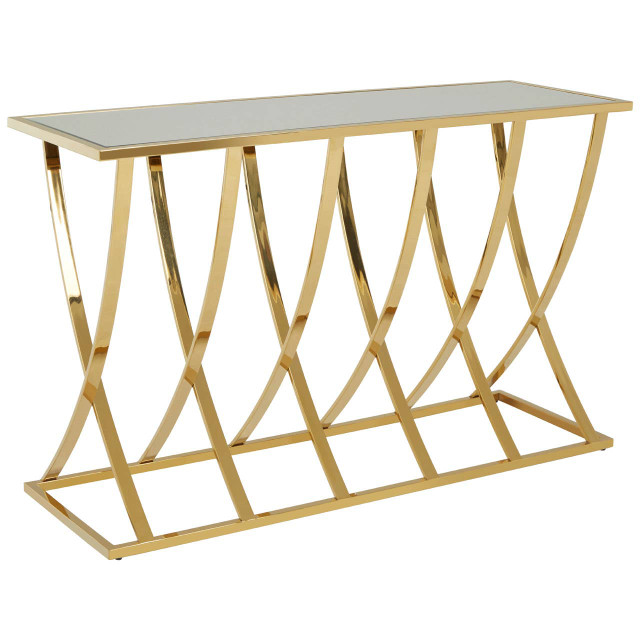Premier Housewares Reena Gold Console Table