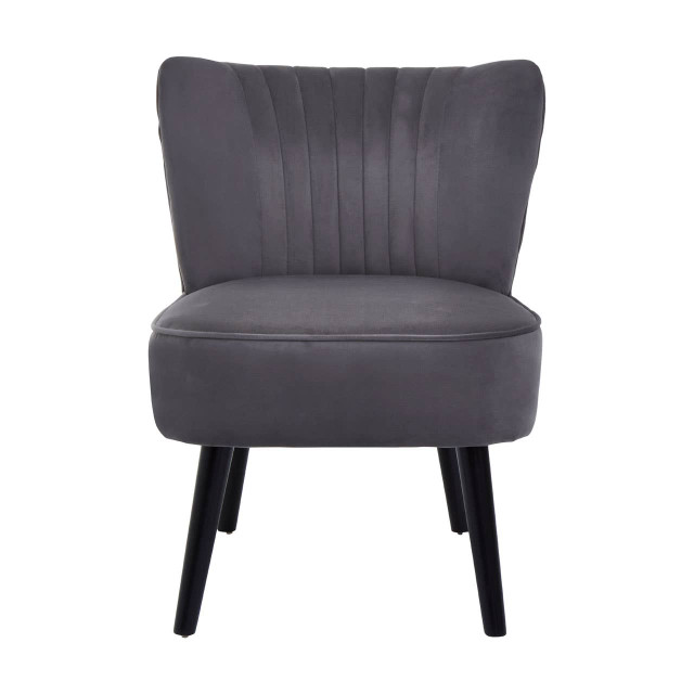 Premier Housewares Regents Park Grey Velvet Chair