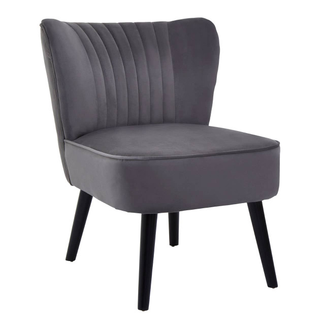 premier housewares Regents Park Grey Velvet Chair