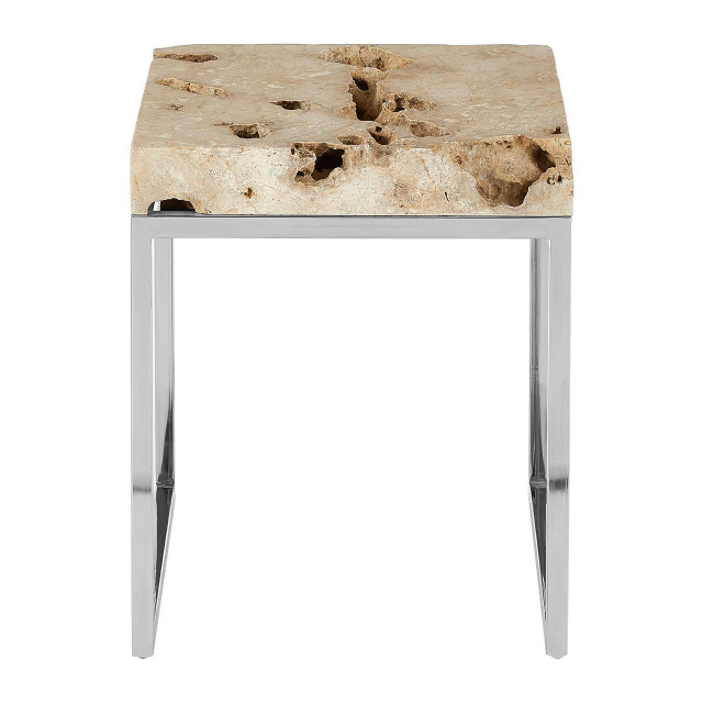premier housewares Relic Cheese Stone Side Table