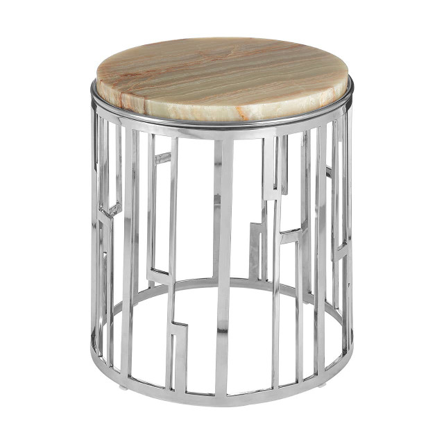 Premier Housewares Relic Onyx Stone Side Table