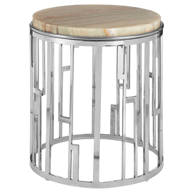 premier housewares Relic Onyx Stone Side Table