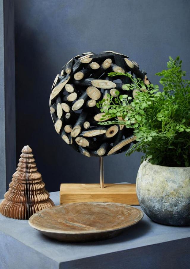 Premier Housewares Relic Petrified Wood Large Bowl