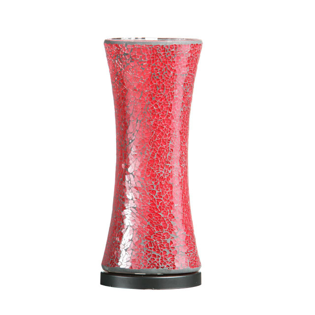 Premier Housewares Rias Mosaic Red Glass Lamp