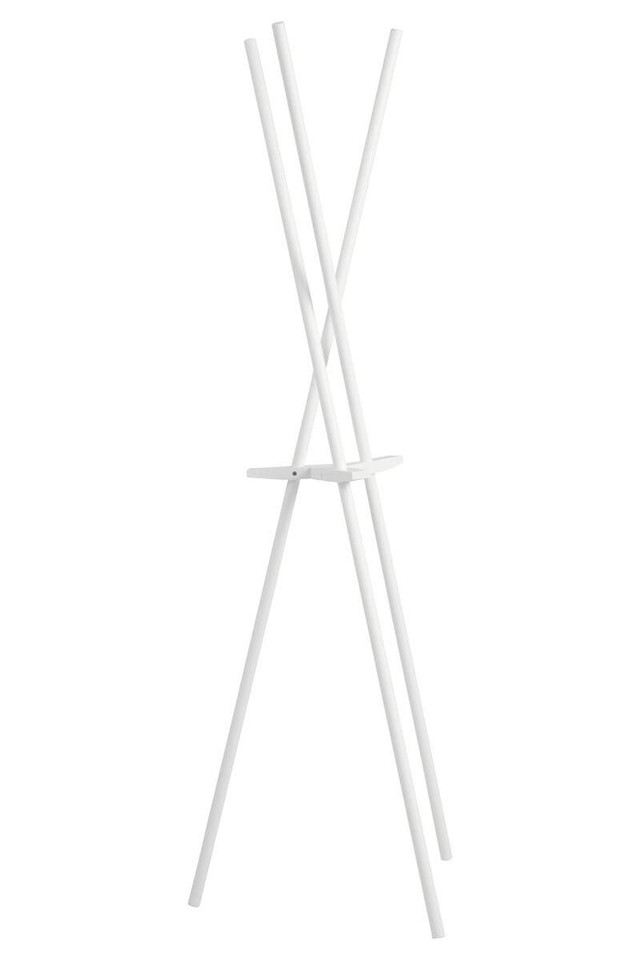 Premier Housewares Rostok Matt White Coat Stand