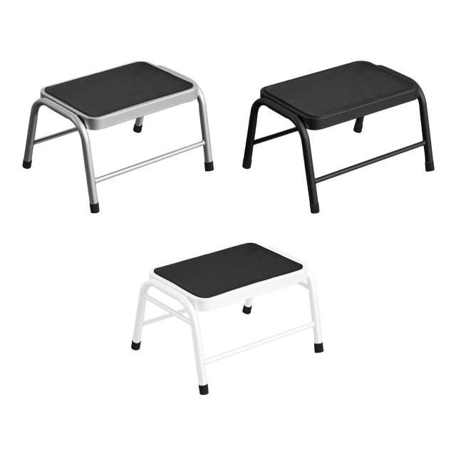 Premier Housewares Rubber Stool Silver Step