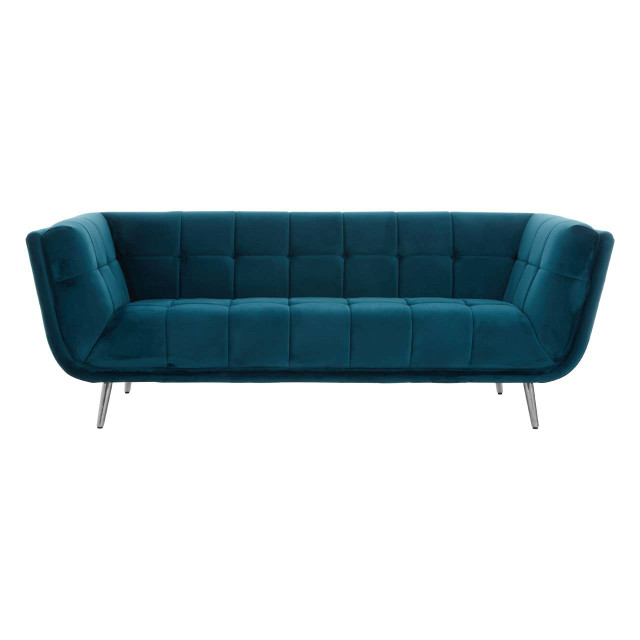 premier housewares Sabine 3 Seat Green Fabric Sofa