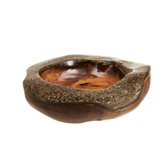 Premier Housewares Sakra Teak Wood And Resin Bowl