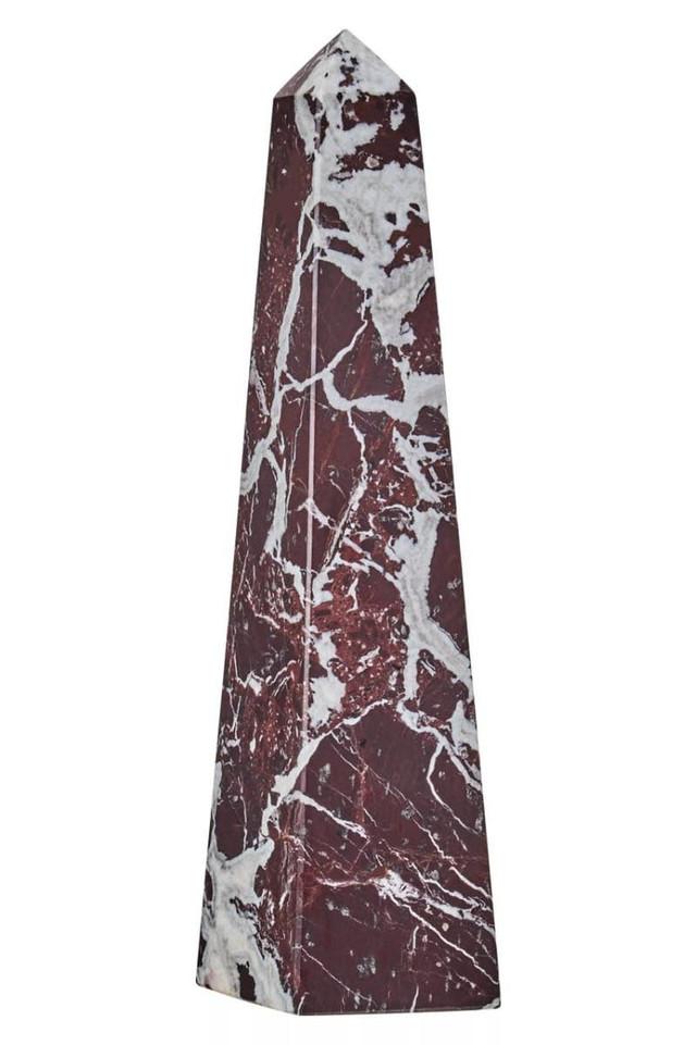 Premier Housewares Salmo Large Red Marble Obelisk