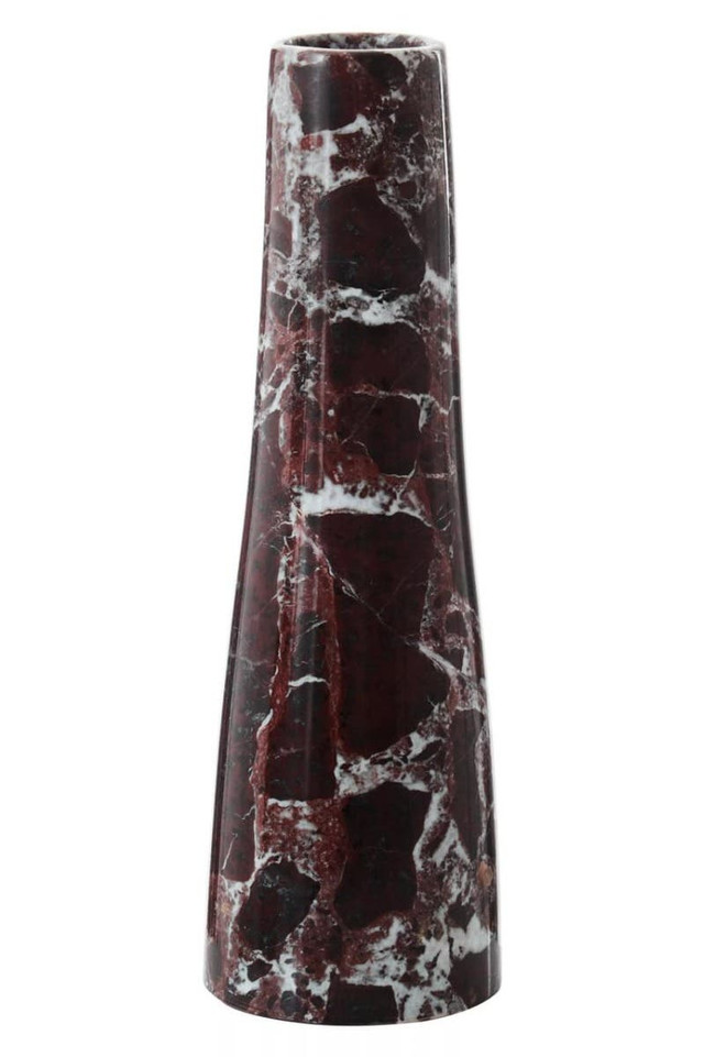 Premier Housewares Salmo Red Marble Tapered Vase