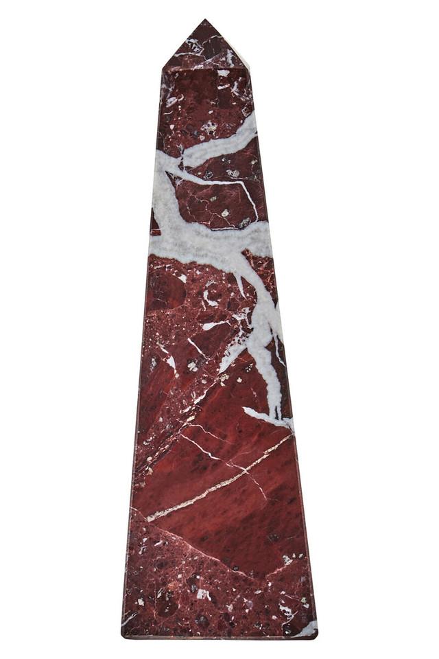 Premier Housewares Salmo Small Red Marble Obelisk