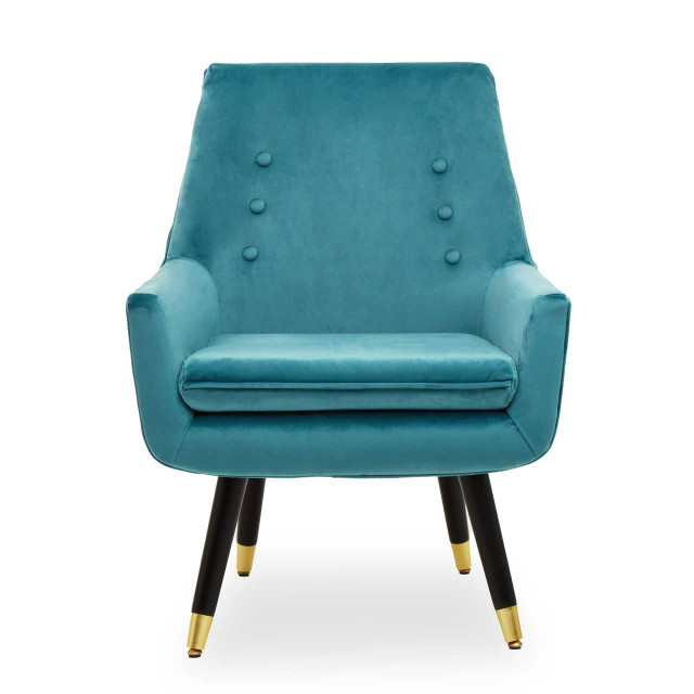 Premier Housewares Sara Green Velvet Armchair