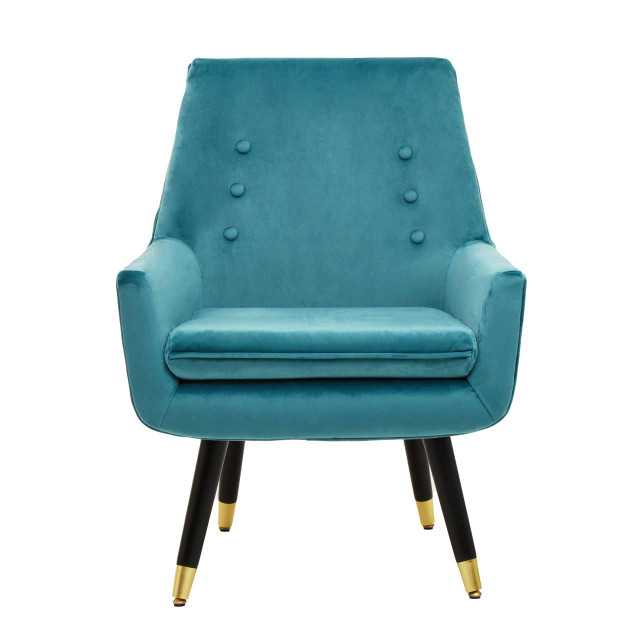 Premier Housewares Sara Green Velvet Armchair
