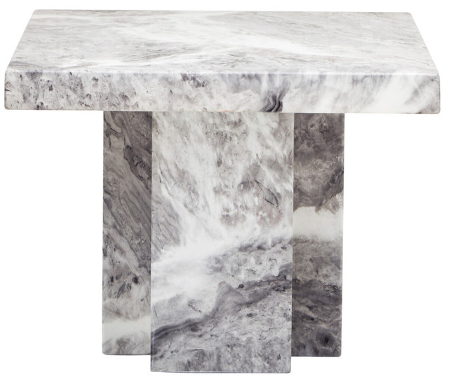 Premier Housewares Saronno Grey Marble Side Table
