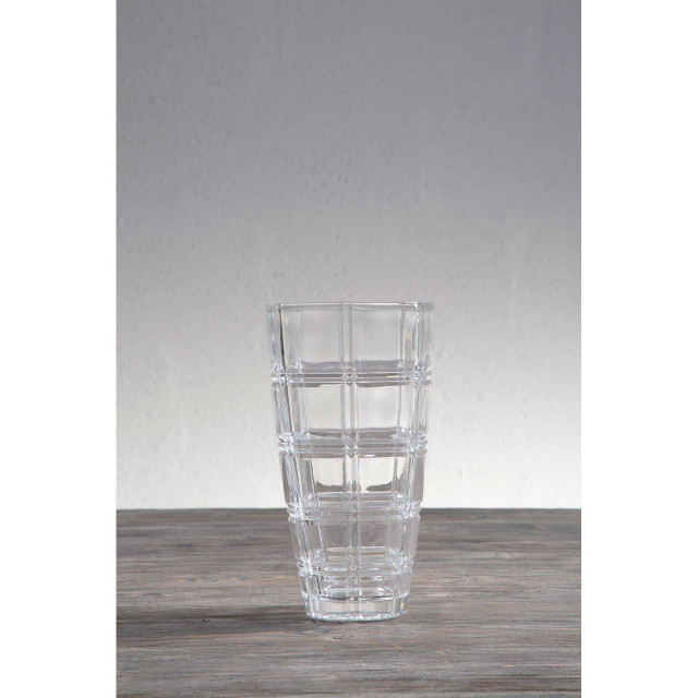 Premier Housewares Savita Vase With Grid Pattern