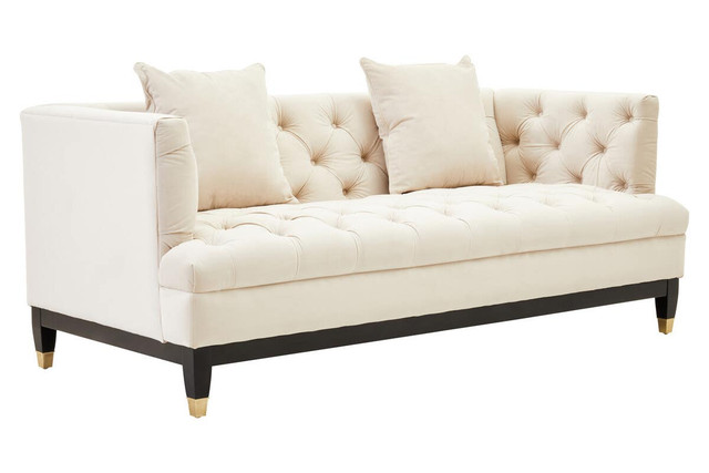 Premier Housewares Sefira 2 Seat Ivory Fabric Sofa