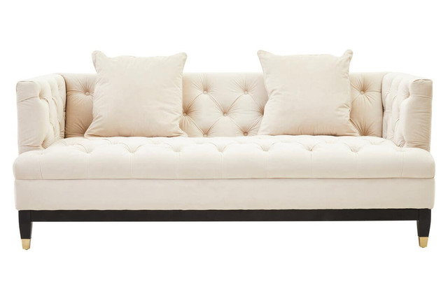 Premier Housewares Sefira 2 Seat Ivory Fabric Sofa