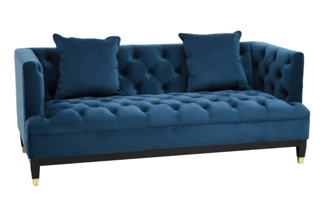 Premier Housewares Sefira 2 Seat Navy Fabric Sofa