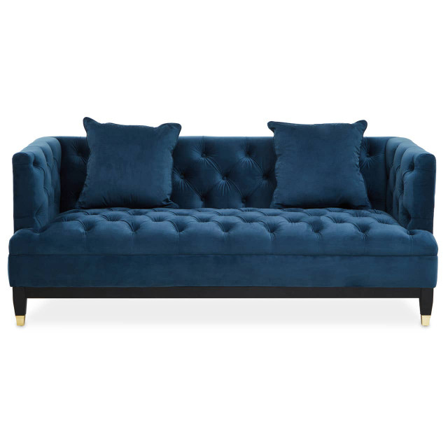 premier housewares Sefira 2 Seat Navy Fabric Sofa