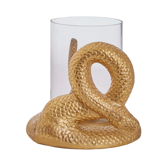 Premier Housewares Serpent Gold Candle Holder