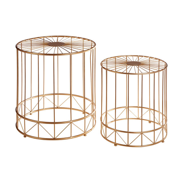 Premier Housewares Set Of 2 Lexi Round Side Tables