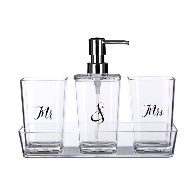 premier housewares Set Of Four Mr And Mrs Bath Set