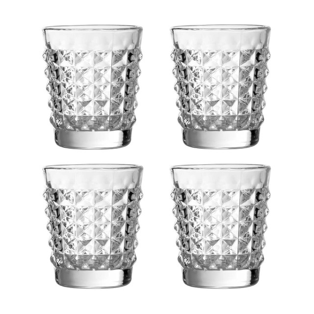 Premier Housewares Set Of Four Pyramid Tumblers
