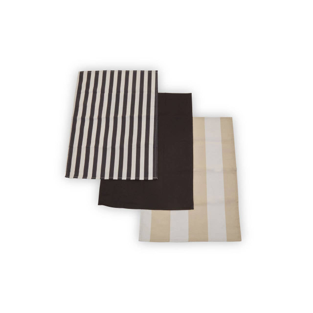 Premier Housewares Set Of Three Stripe Tea Towels
