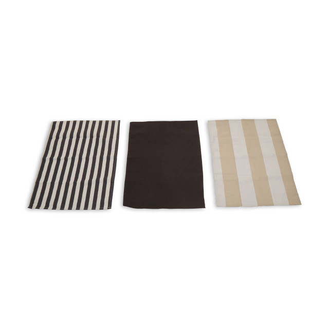 Premier Housewares Set Of Three Stripe Tea Towels
