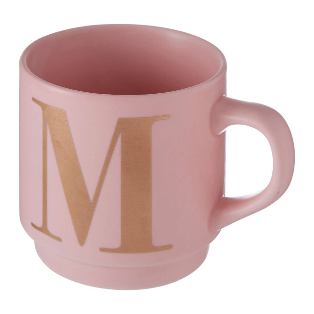 Premier Housewares Signet Pink Monogram Mug M