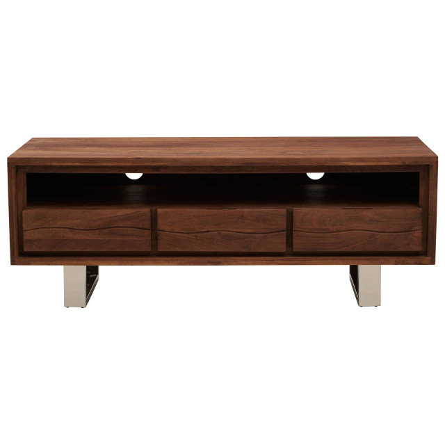 premier housewares Simla Acacia Wood Media Unit