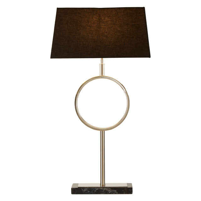 Premier Housewares Skye Table Lamp With Stone Base