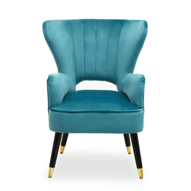 premier housewares Sloan Green Velvet Armchair