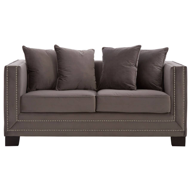 Premier Housewares Sofia 2 Seat Viola Brown Sofa