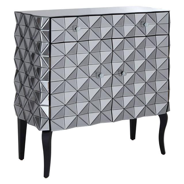Premier Housewares Soho Silver Finish Cabinet