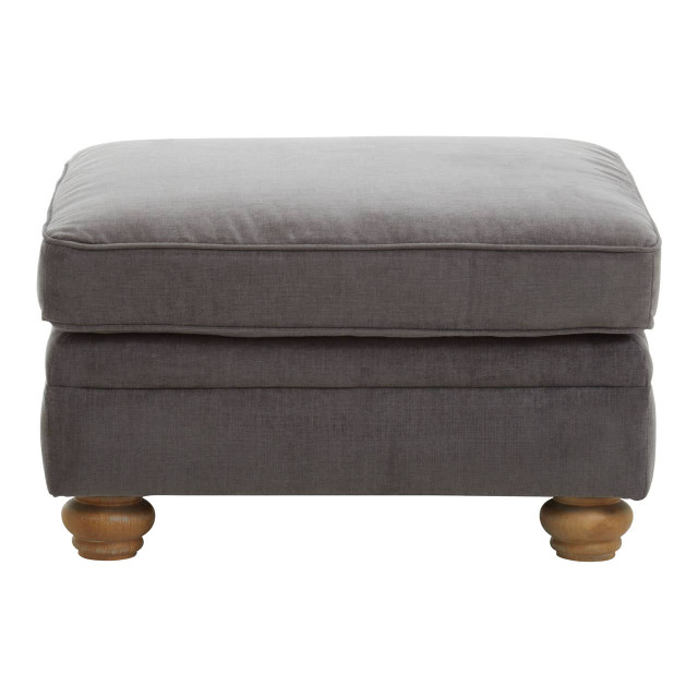 premier housewares Spencer Grey Fabric Footstool