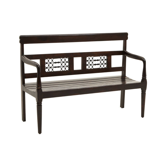Premier Housewares Srina Dark Sheesham Wood Bench