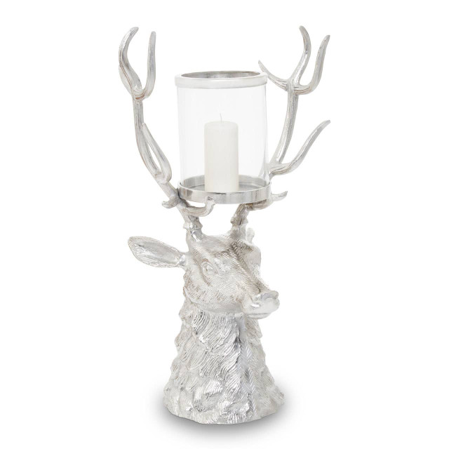 Premier Housewares Stag Glass Candle Holder