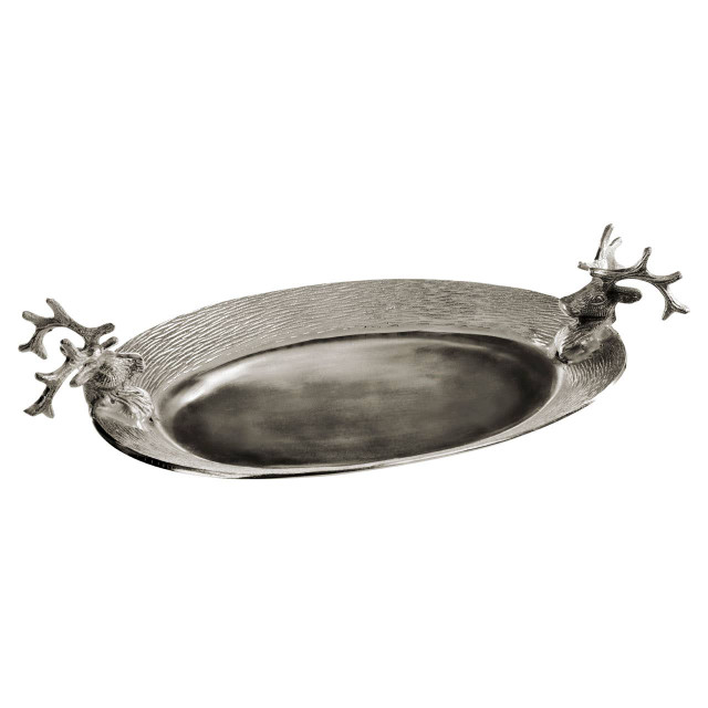 Premier Housewares Stag Nickel Finish Serving Tray