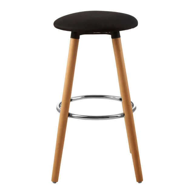 Premier Housewares Stockholm Black Round Bar Stool