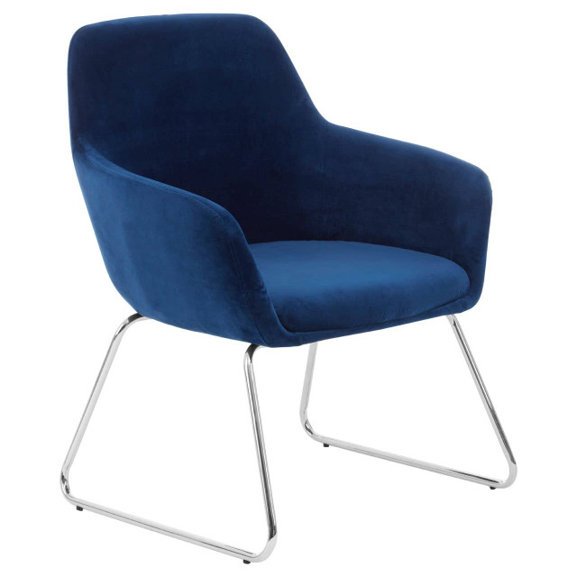 Premier Housewares Stockholm Blue Fabric Chair