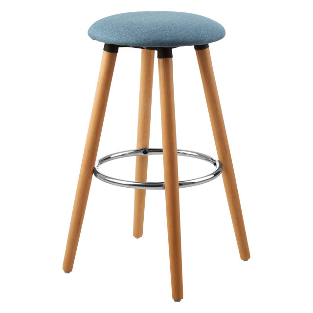 Premier Housewares Stockholm Blue Round Bar Stool