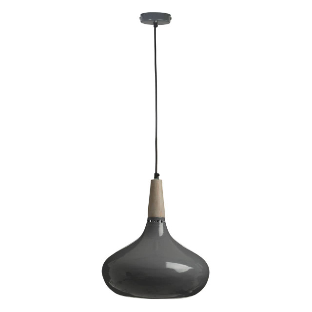 premier housewares Stockholm Grey Pendant Light