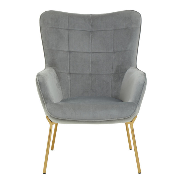 premier housewares Stockholm Grey Velvet Chair