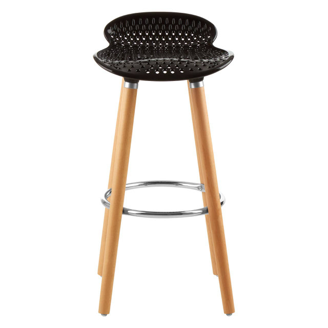 Premier Housewares Stockholm Matte Black Bar Stool