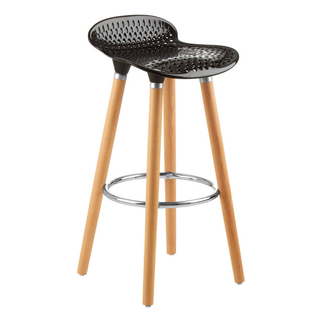 Premier Housewares Stockholm Matte Black Bar Stool
